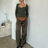 SAMPLE Satin Straight Leg Pant (SMALL) - FINAL SALE