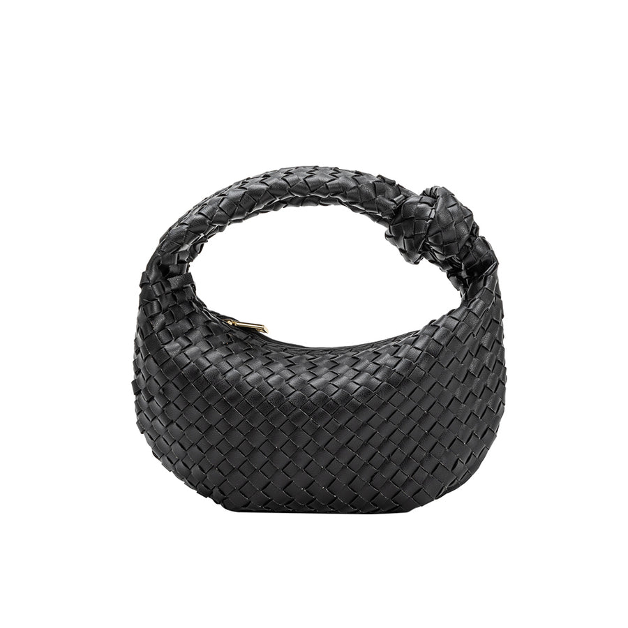 Larissa Mini Black Recycled Vegan Top Handle Bag