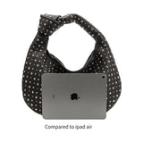 Brigitte Studded Chocolate Large Recycled Vegan Shoulder Bag