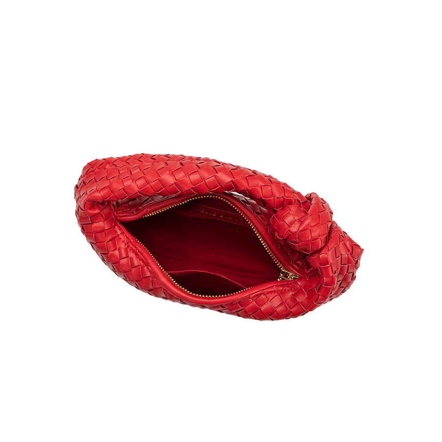 Larissa Mini Red Recycled Vegan Top Handle Bag