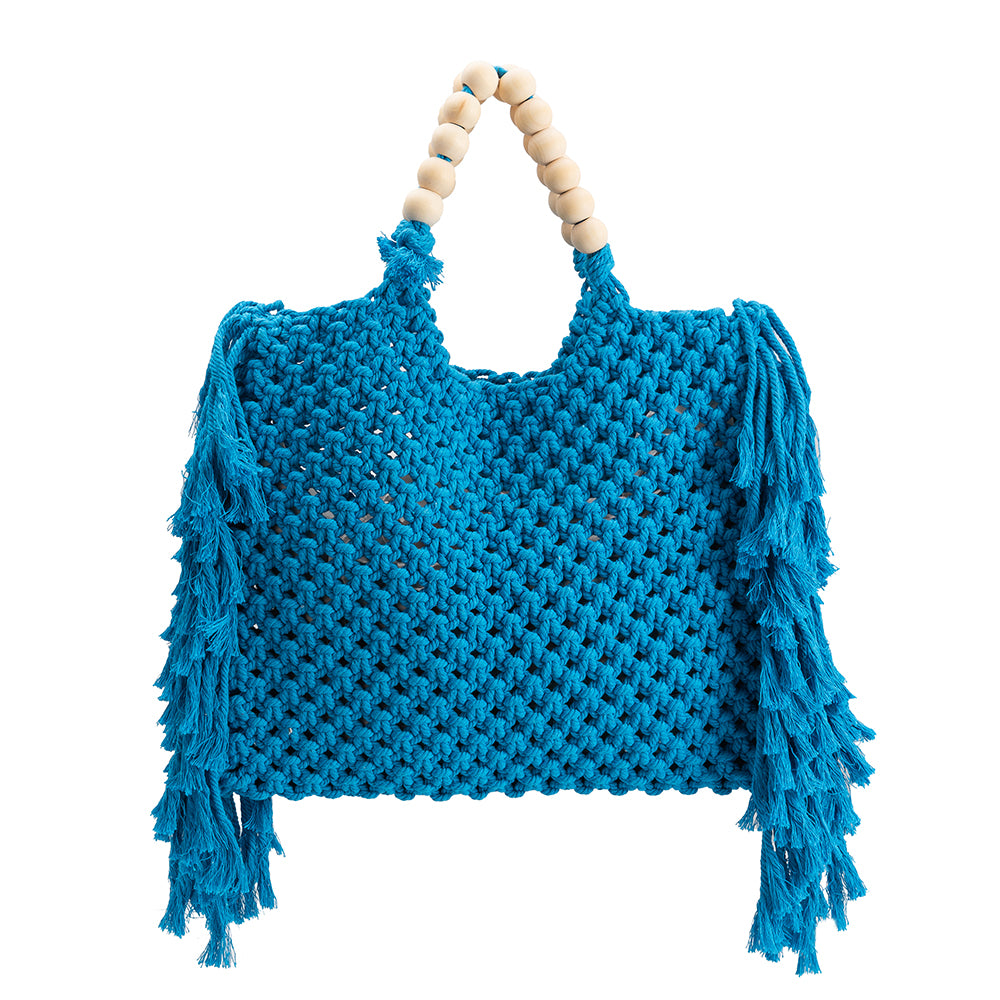 Blue Lilibeth Large Crochet Tote Bag | Melie Bianco