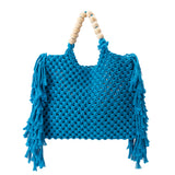 Lilibeth Blue Large Crochet Tote Bag