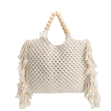 Lilibeth Cream Large Crochet Tote Bag