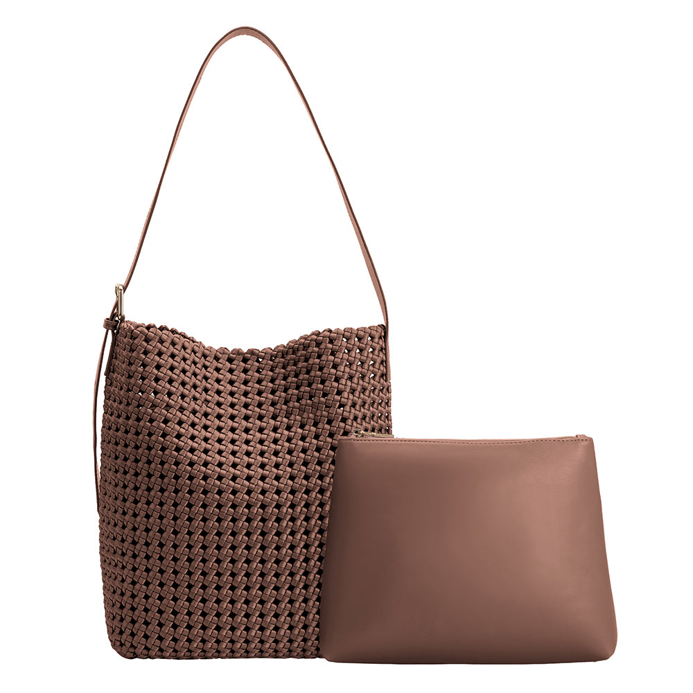 Cocoa Celine Large Nylon Tote Bag Melie Bianco - Main Image