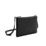 Daisy Black Woven Recycled Vegan Crossbody