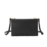 Daisy Black Woven Recycled Vegan Crossbody