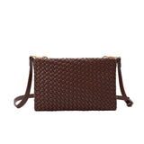 Daisy Espresso Woven Recycled Vegan Crossbody