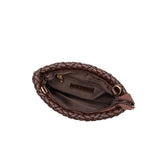 Daisy Espresso Woven Recycled Vegan Crossbody
