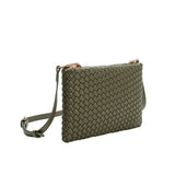 Daisy Olive Woven Recycled Vegan Crossbody