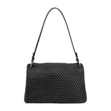 Natalia Black Woven Recycled Vegan Shoulder Bag