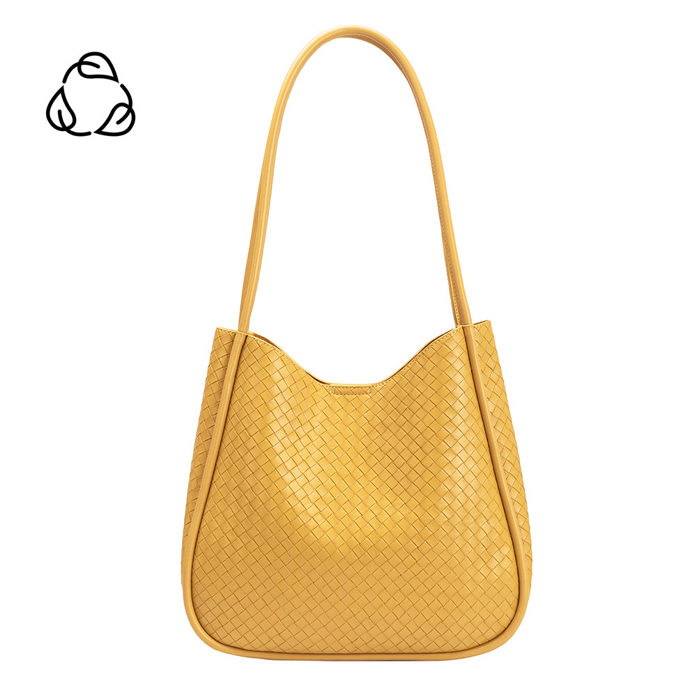 Yellow Mischa Recycled Vegan Leather Tote Bag | Melie Bianco