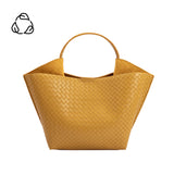 Terri Yellow Recycled Vegan Top Handle Bag
