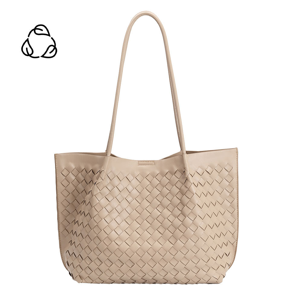 Victoria Taupe Large Recycled Vegan Tote Bag