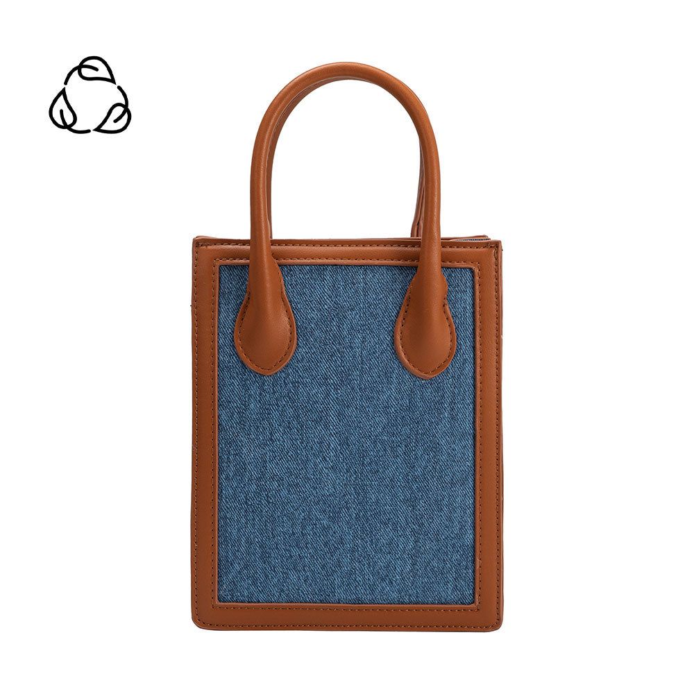 Denim Roberta Small Tote Bag | Melie Bianco