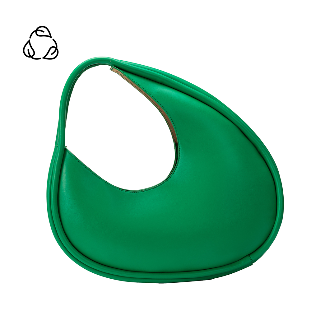 Green Nikki Large Recycled Vegan Leather Shoulder Bag | Melie Bianco
