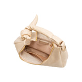 Lilie Beige Crinkle Shoulder Bag