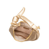 Lilie Gold Crinkle Shoulder Bag