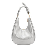 Lilie Silver Crinkle Shoulder Bag