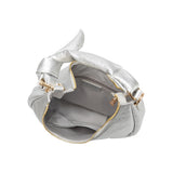 Lilie Silver Crinkle Shoulder Bag