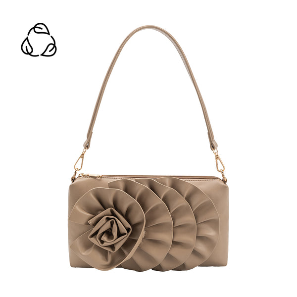 Florence Taupe Recycled Vegan Shoulder Bag - Main Image
