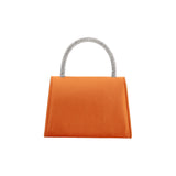 Sadie Orange Satin Top Handle Bag