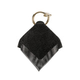 Raven Black Crystal Mesh Top Handle Bag
