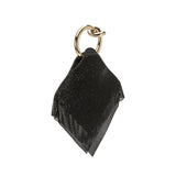 Raven Black Crystal Mesh Top Handle Bag