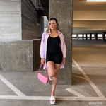 Melie Bianco Recycled Vegan Leather Inez Small Shoulder Bag in Pink
