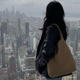 Melie Bianco Recycled Vegan Leather Johanna Large Shoulder Bag in Nude