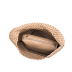 Melie Bianco Recycled Vegan Leather Johanna Large Shoulder Bag in Nude