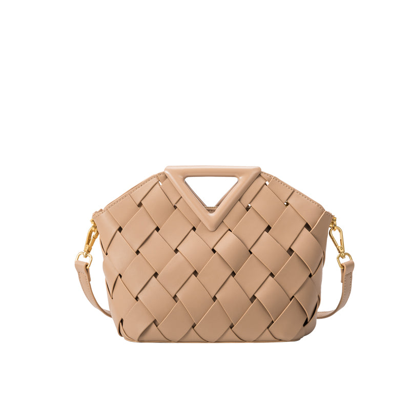 Melie Bianco Recycled Vegan Leather Irene Small Crossbody Bag in Nude