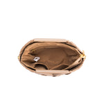 Melie Bianco Recycled Vegan Leather Irene Small Crossbody Bag in Nude