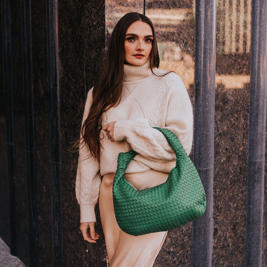 Melie Bianco Brigitte Large Recycled Vegan Shoulder Bag