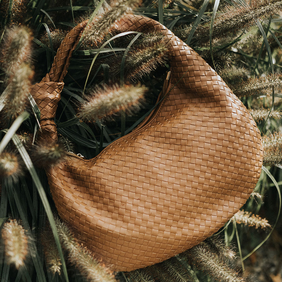 Brigitte Khaki Large Recycled Vegan Shoulder Bag
