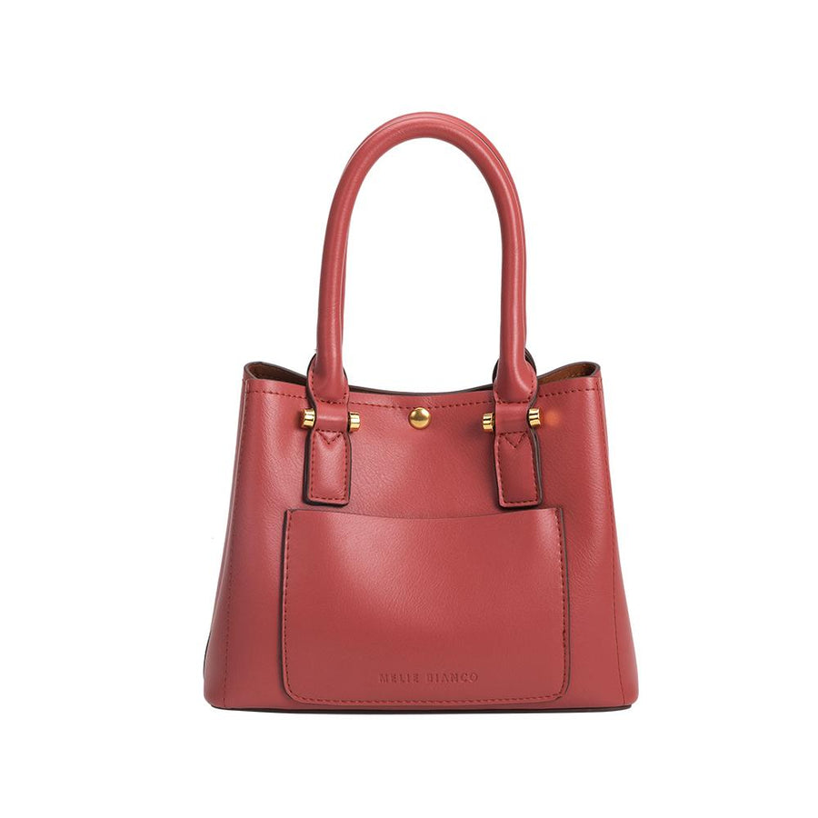 Melie Bianco Luxury Vegan Leather Gabby Shoulder Bag in Rose