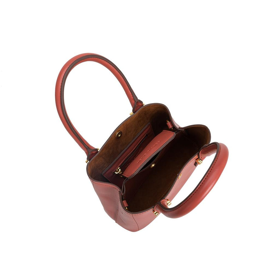 Melie Bianco Luxury Vegan Leather Gabby Shoulder Bag in Rose