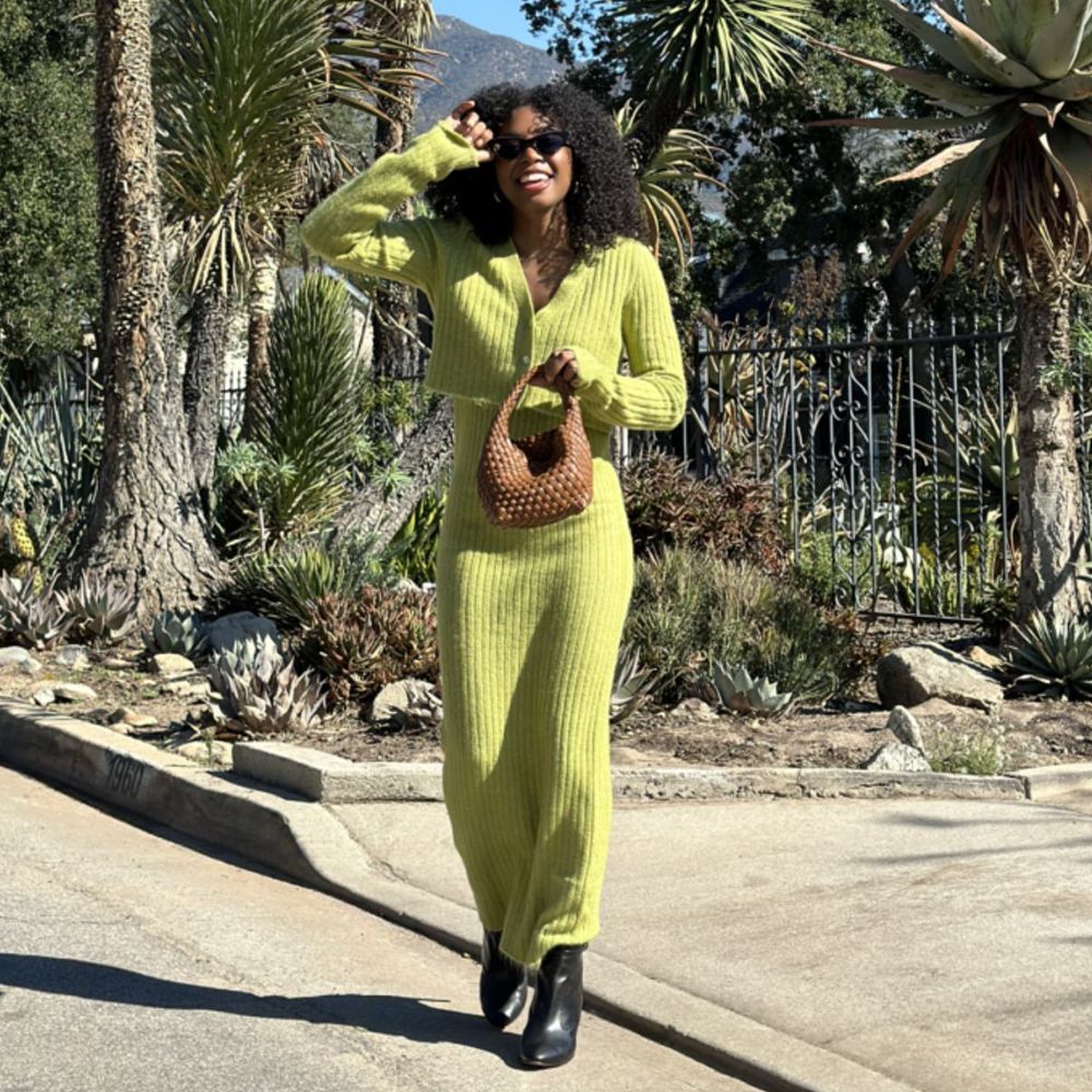 Cardigan & Midi Dress Set | Melie Bianco Cardigan & Midi Dress Set | Melie Bianco