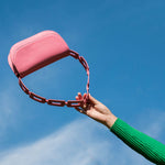 Melie Bianco Recycled Vegan Leather Inez Small Shoulder Bag in Pink