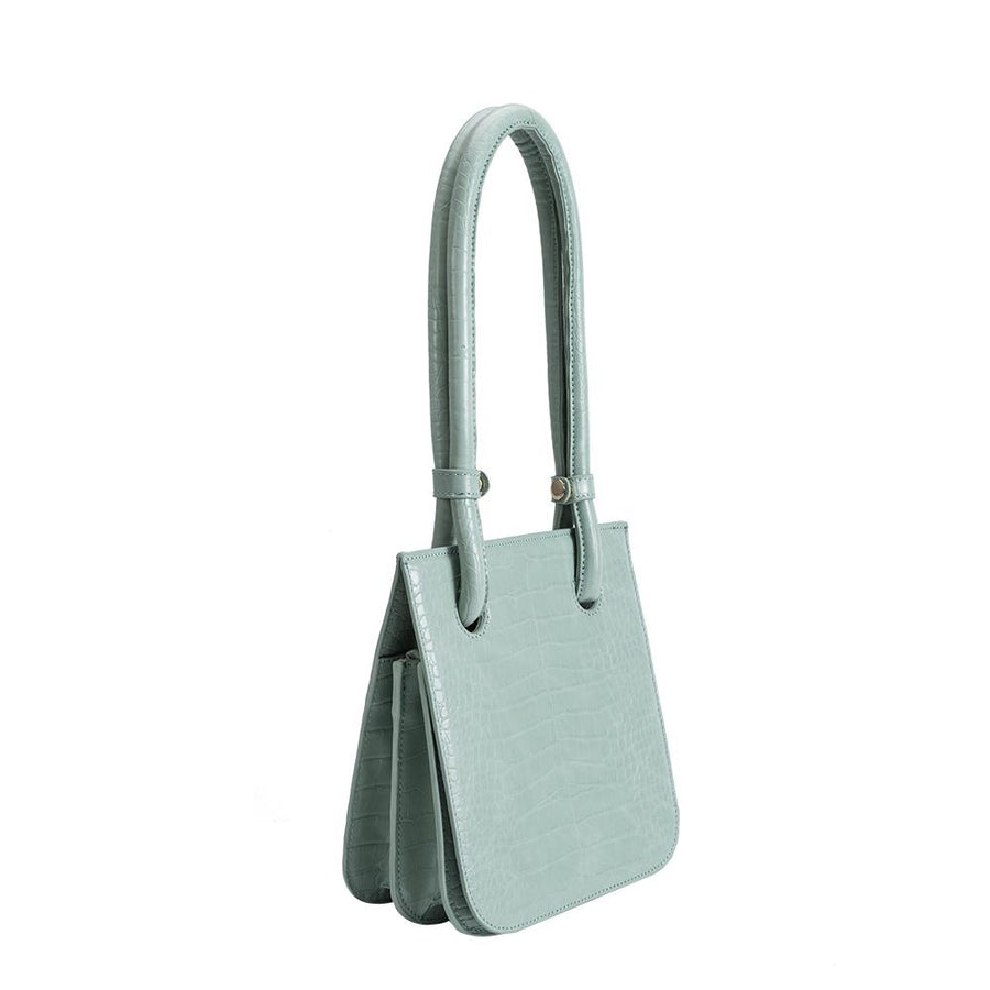Melie Bianco Luxury Vegan Leather Taryn Shoulder Bag in Mint