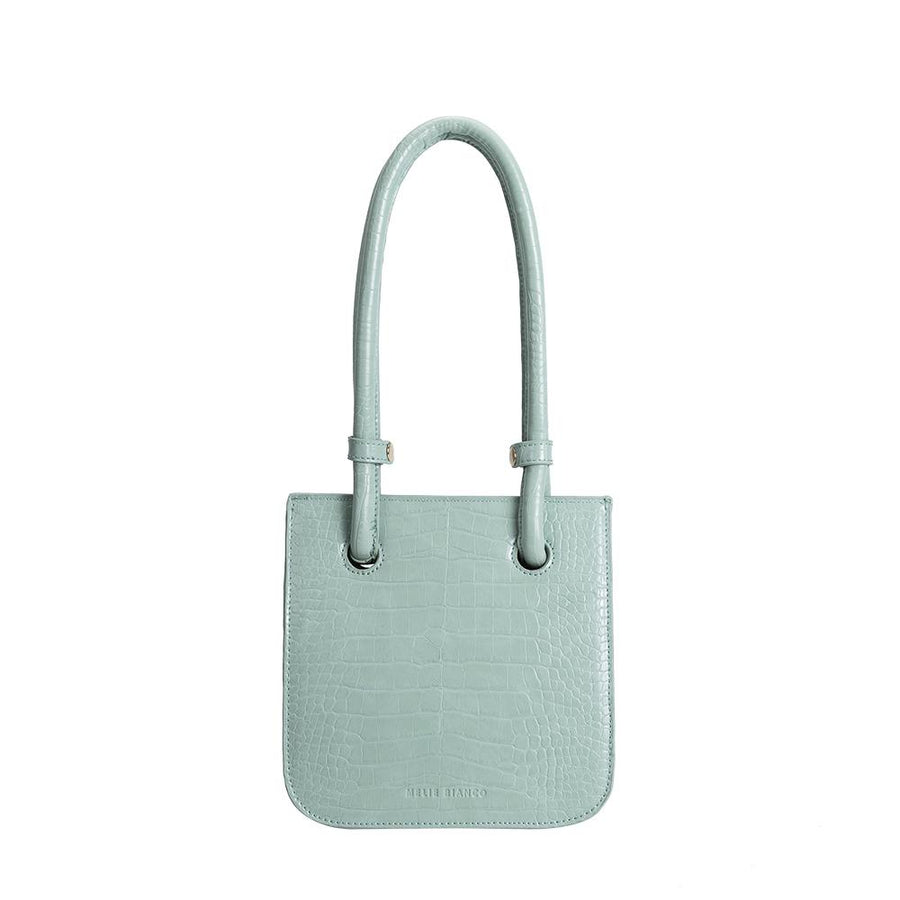 Melie Bianco Luxury Vegan Leather Taryn Shoulder Bag in Mint