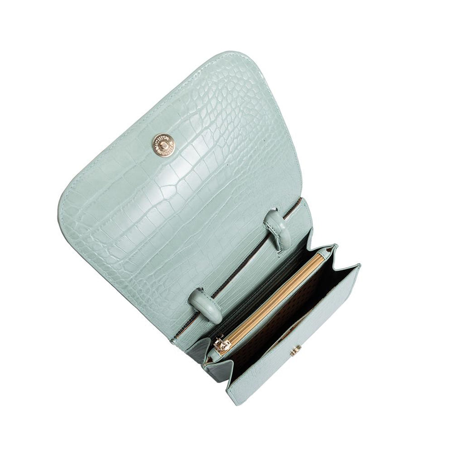 Melie Bianco Luxury Vegan Leather Taryn Shoulder Bag in Mint