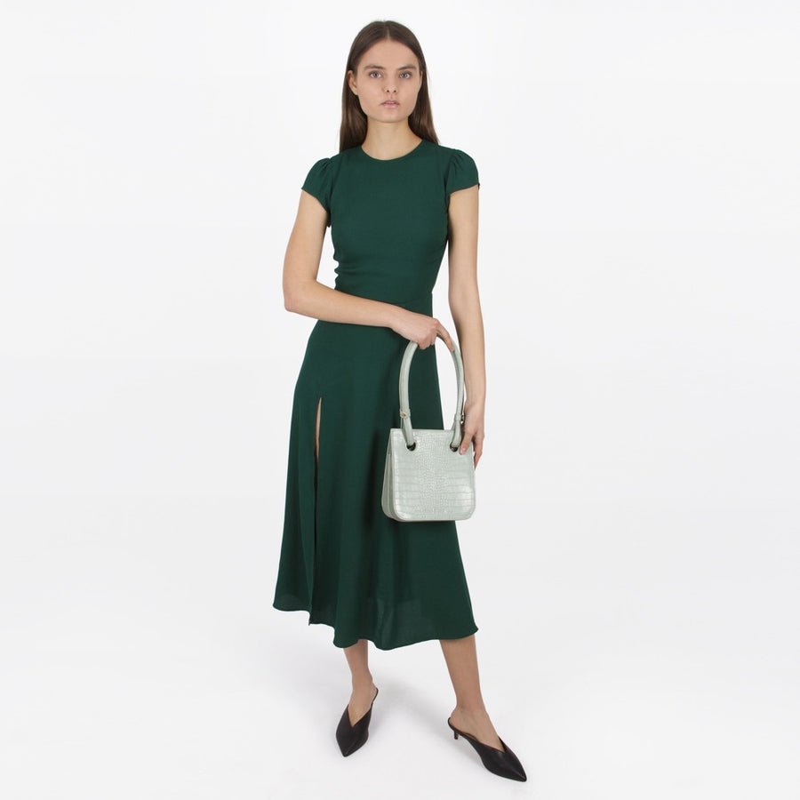 Melie Bianco Luxury Vegan Leather Taryn Shoulder Bag in Mint