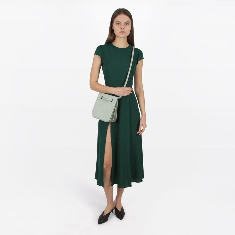 Melie Bianco Luxury Vegan Leather Taryn Shoulder Bag in Mint