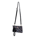 Melie Bianco Luxury Vegan Leather Farrah Crossbody Bag in Dots