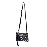 Melie Bianco Luxury Vegan Leather Farrah Crossbody Bag in Dots