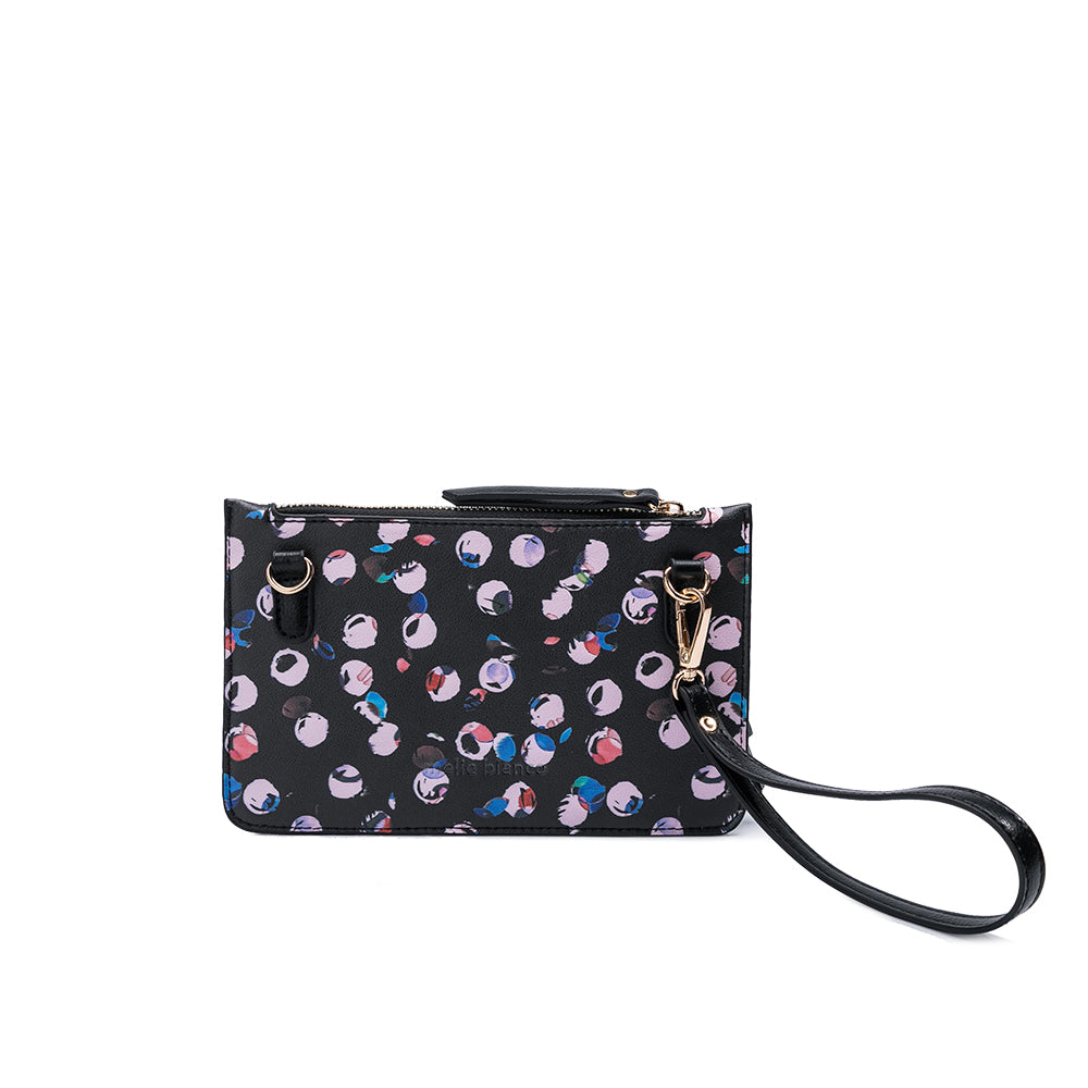 Melie Bianco Luxury Vegan Leather Farrah Crossbody Bag in Dots