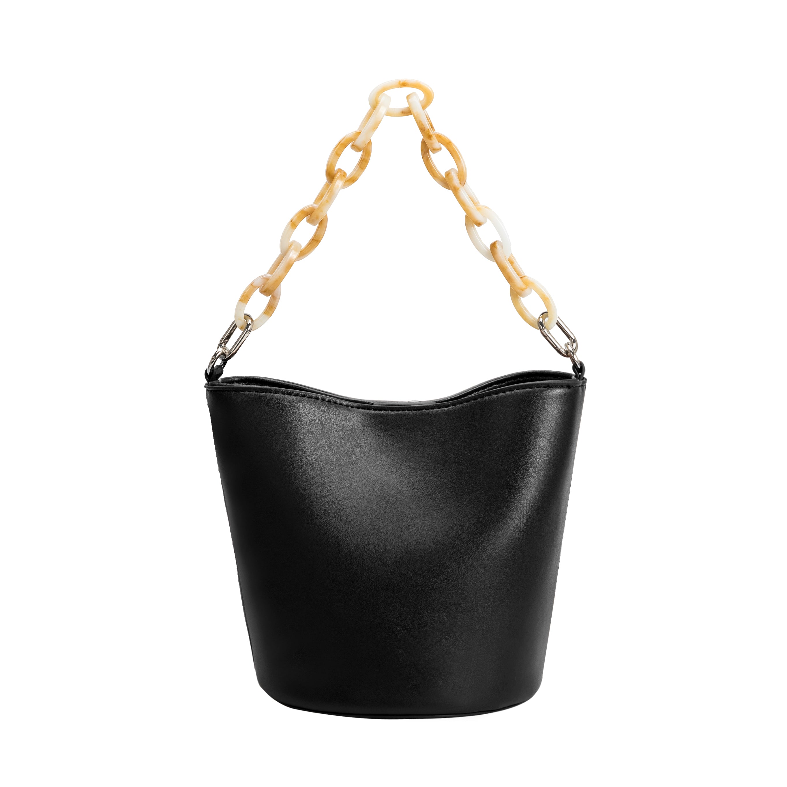 Black Lana Small Vegan Leather Crossbody Bag | Melie Bianco