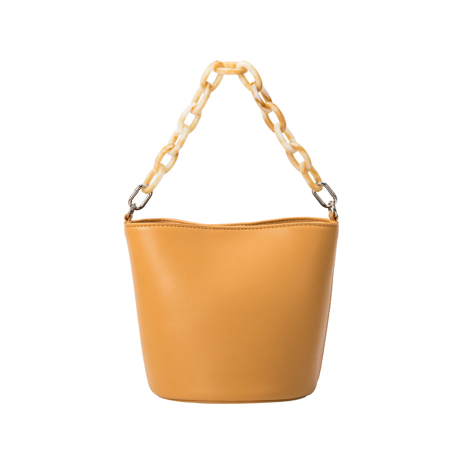 Melie Bianco Luxury Vegan Leather Lana Small Shoulder Bag in Mango
