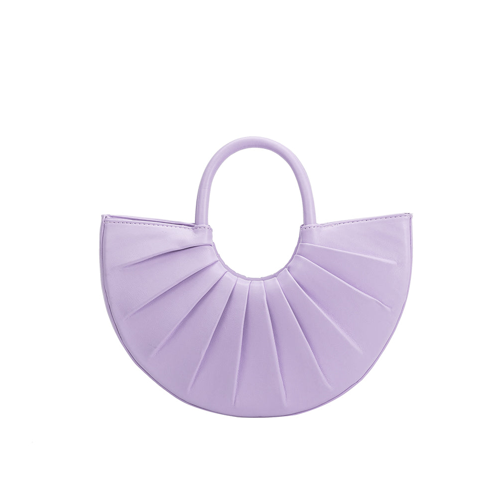 Melie Bianco Luxury Vegan Leather Karlie Small Shoulder Bag in Lilac