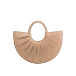 Melie Bianco Luxury Vegan Leather Karlie Small Shoulder Bag in Nude